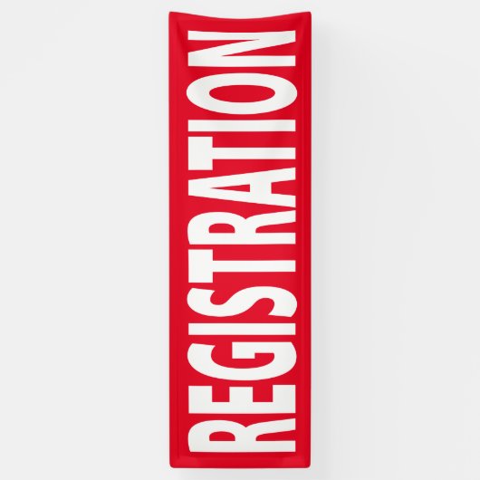 イベントまたは会議の登録バナー 横断幕 (縦)
