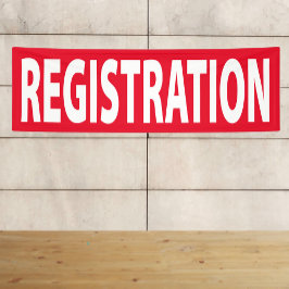 イベントまたは会議の登録バナー 横断幕