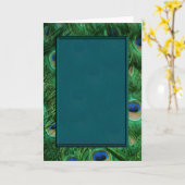 イベントまたはoccscasionのための孔雀の空白のなカード カード (黄色い花)