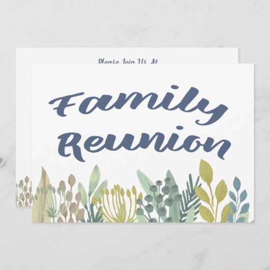 イベントを集める花の家族会 招待状 (正面/裏面)