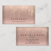 イベントウェディングプランナーグレーバラ金ゴールド文字列 名刺 (正面/裏面)