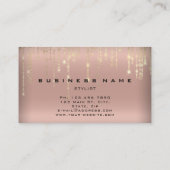 イベントウェディングプランナーグレーバラ金ゴールド文字列 名刺 (裏面)