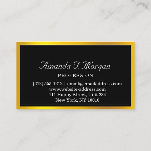 イベントウェディングプランナーダイヤモンド金ゴールドフレームVIP 名刺 (裏面)