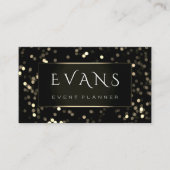 イベントウェディングプランナーブラック金ゴールドライト枠 予約カード (正面)