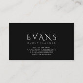 イベントウェディングプランナーブラック金ゴールドライト発光 名刺 (裏面)
