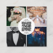 イベントウェディングプランナー写真QRコードソーシャルメディア スクエア名刺 (正面)