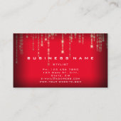 イベントウェディングプランナー白黒赤金ゴールド文字列 名刺 (裏面)