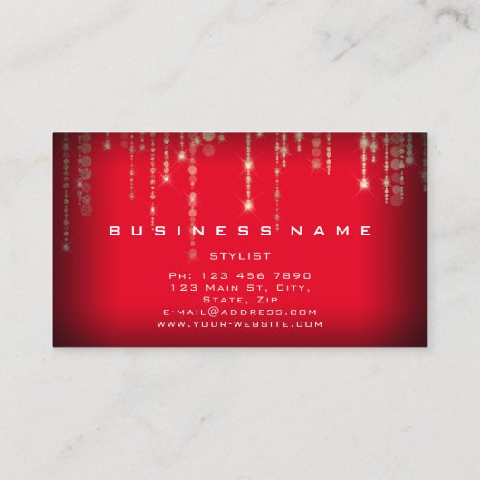 イベントウェディングプランナー白黒赤金ゴールド文字列 名刺 (裏面)