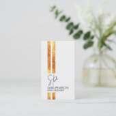 イベントオーガナイザーフェイク銅ストライプ 名刺 (スタンド正面)