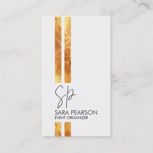 イベントオーガナイザーフェイク銅ストライプ 名刺 (正面)
