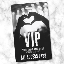 イベントオールアクセスパス ブラック ホワイト VIP バッジ