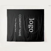 イベントカスタムの会社ロゴの背景 タペストリー (正面(横))