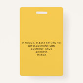 イベントカスタムイエローバッジ バッジ (裏面)