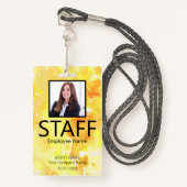 イベントカスタムイエローバッジ バッジ (正面ランヤード)