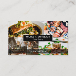 イベントカスタムカテラーフォトコラージウッドグレインモダン 名刺