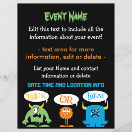 イベントカスタムキュートハロウィーンモンスターズ チラシ