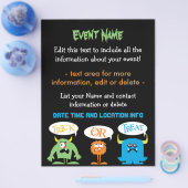 イベントカスタムキュートハロウィーンモンスターズ チラシ (シングル)