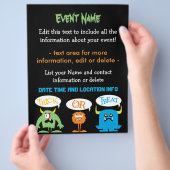 イベントカスタムキュートハロウィーンモンスターズ チラシ (手)