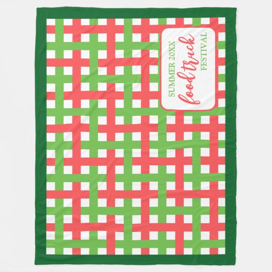 イベントカスタムキープサケサマーフェスティバルピクニック フリースブランケット (正面)