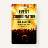 イベントカスタムコーディネーターAll Access Concert Pass B バッジ (裏面)