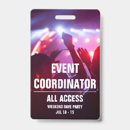 イベントカスタムコーディネーターAll Access Concert Pass B バッジ