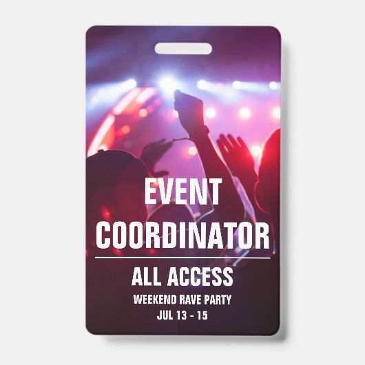 イベントカスタムコーディネーターAll Access Concert Pass B バッジ (Front)