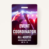 イベントカスタムコーディネーターAll Access Concert Pass B バッジ (正面)
