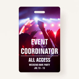 イベントカスタムコーディネーターAll Access Concert Pass B バッジ