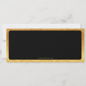 イベントカスタムチケットコンサートフェイクチケットブラック金ゴールド 招待状 (裏面)