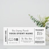 イベントカスタムチケット、コンサート偽チケット、学校 招待状 (スタンド正面)