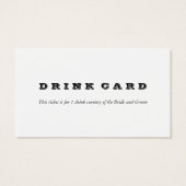 イベントカスタムドリンクカードビジネスカードパック (裏面)