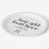 イベントカスタムパーティーロゴおもしろい ペーパープレート (アングル)