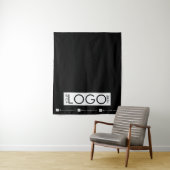 イベントカスタムブラック用テーブルランナーバナー タペストリー (インサイチュ)