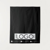 イベントカスタムブラック用テーブルランナーバナー タペストリー (正面)