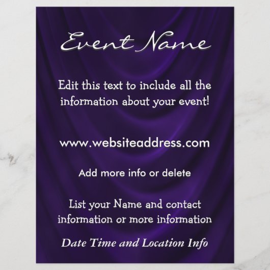 イベントカスタムベルベットドレープ チラシ (正面)