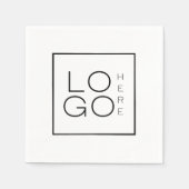 イベントカスタムロゴ会社ミニマル主義 スタンダードカクテルナプキン (正面)