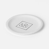 イベントカスタムロゴ会社ミニマル主義 ペーパープレート (アングル)