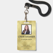 イベントカスタム金ゴールドバッジ バッジ (正面（ネックストラップ付）)