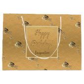 イベントカスタム3Dバラゴールデン ラージペーパーバッグ (裏面)