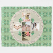 イベントカスタム.アニバーサリー懇親会5 Photos Shamrock フリースブランケット (正面(横))