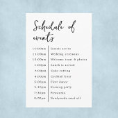 イベントクラシックのエレガントな結婚式のスケジュール エンクロージャーカード