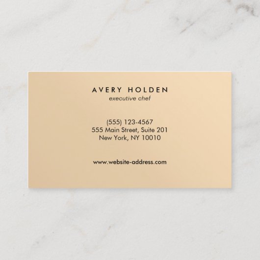 イベントケータリングシェフブラック 名刺 (裏面)