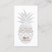 イベントケータリングバラ金ゴールドパイナップルパーソナルシェフ 名刺 (裏面)