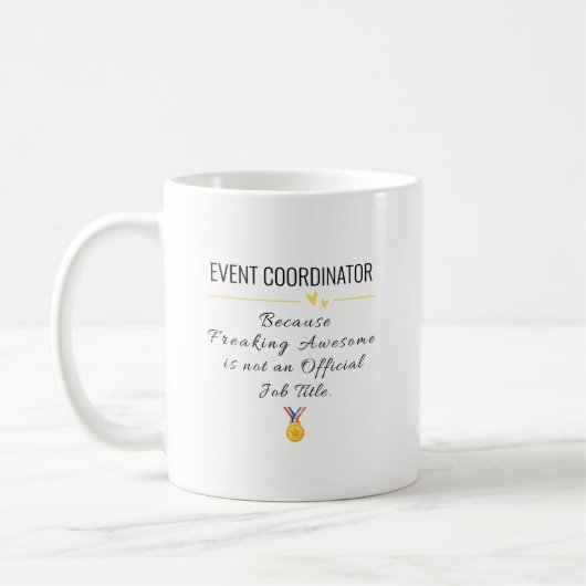 イベントコーディネーターのギフトおもしろい – 感謝 コーヒーマグカップ (左)