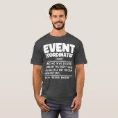 イベントコーディネーター名詞結婚式パーティーの計画クール Tシャツ (正面フル)