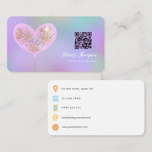 イベントコーディネーターQRコード 名刺 (正面/裏面)