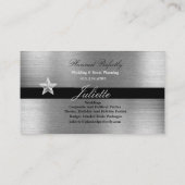 イベントコーディネーターSilver & Black Business Card 名刺 (裏面)