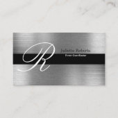 イベントコーディネーターSilver & Black Business Card 名刺 (正面)