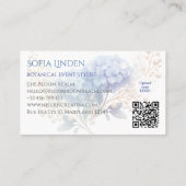 イベントスタイリストパウダーブルーアジサイ水彩色 名刺 (裏面)