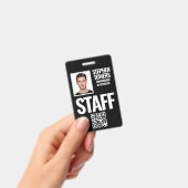 イベントスタッフの個人写真ID バッジ (手持ち)